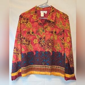 Coldwater Creek Flowered Light Jacket, Size M
